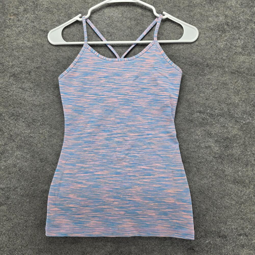 Ivivva Tank Top Girls 12 Blue Pink Space Dye Strappy Activewear Cami Tank